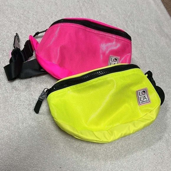 LOLA Large Moonbeam Bum Bag Neon Green or Pink - Picture 5 of 7